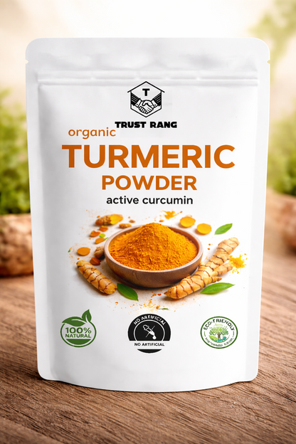 TRUST RANG Golden Haldi Powder – Fresh, Pure & Healthy Choice